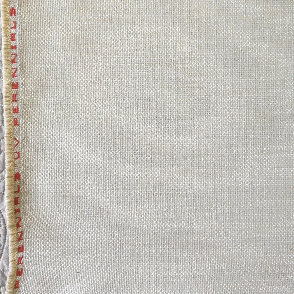Perennials Fabric large remnant 2 2/3 yds full width 1 piece soft blue greige